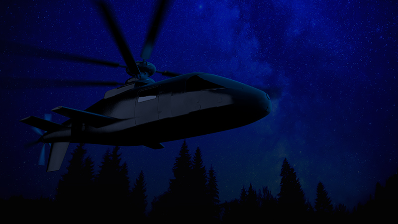 aircraft in night sky