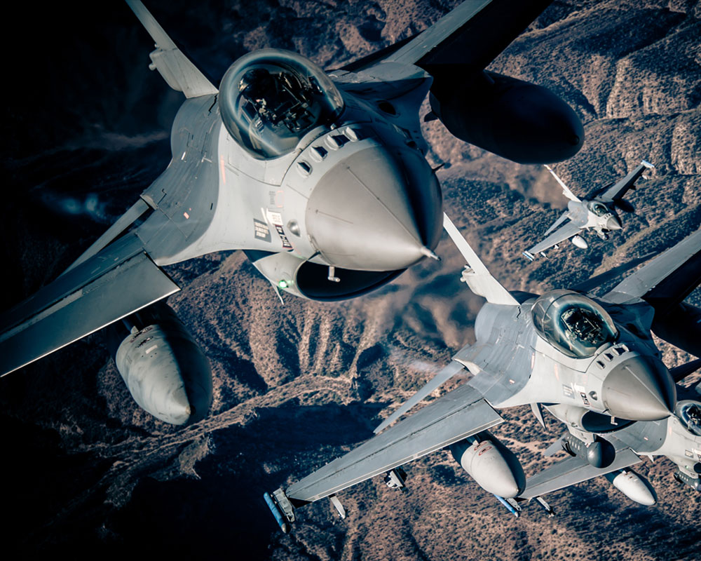 military aircrafts in flight