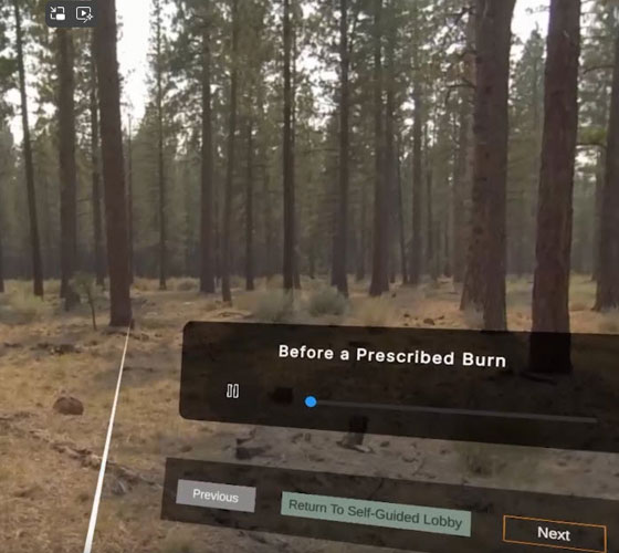 Screengrab from VR tech