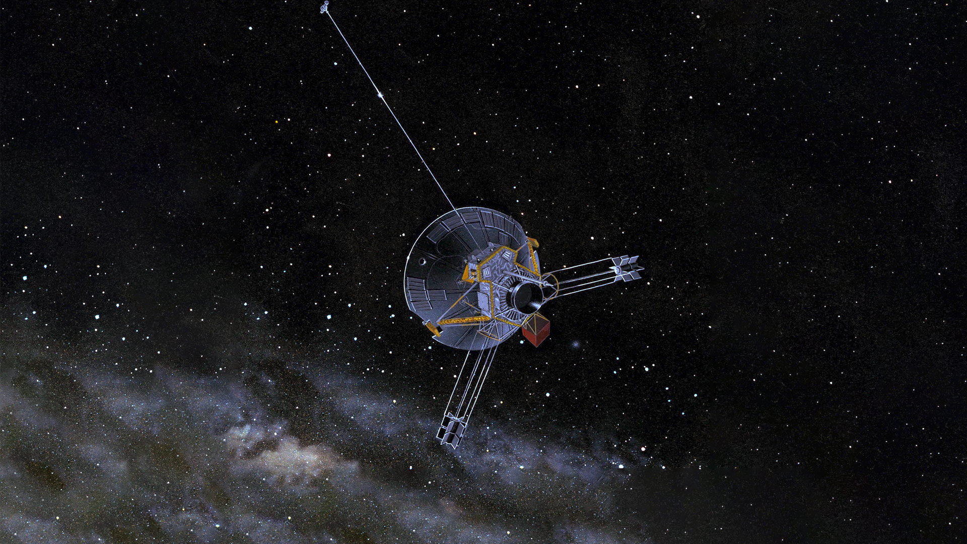 Pioneer 10 in space