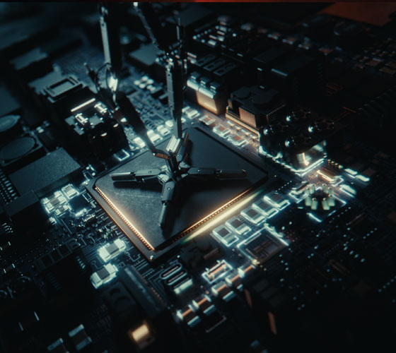 Close up photo of microelectronics