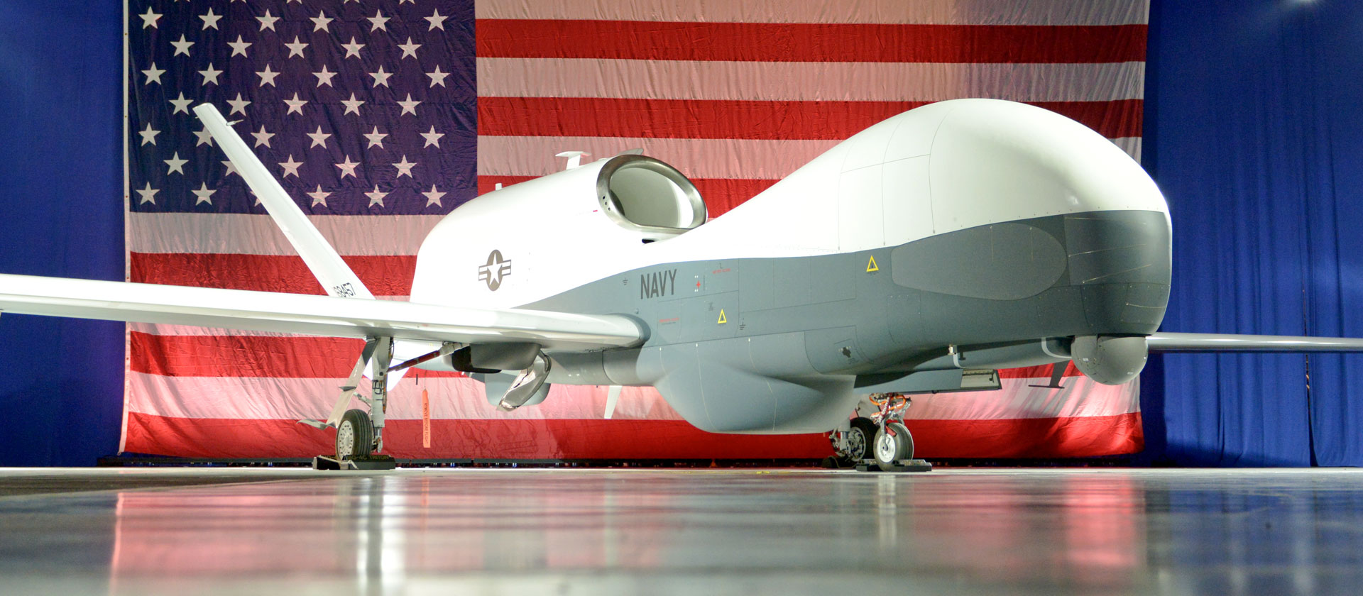 plane with American flag in the background