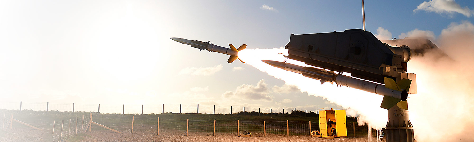 Target Vehicle launching into blue skies
