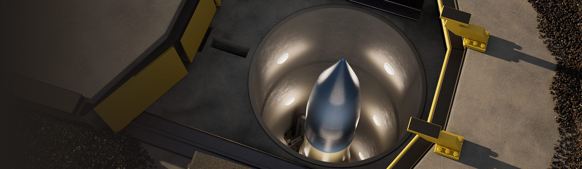 top view of Sentinel GBSD missile silo