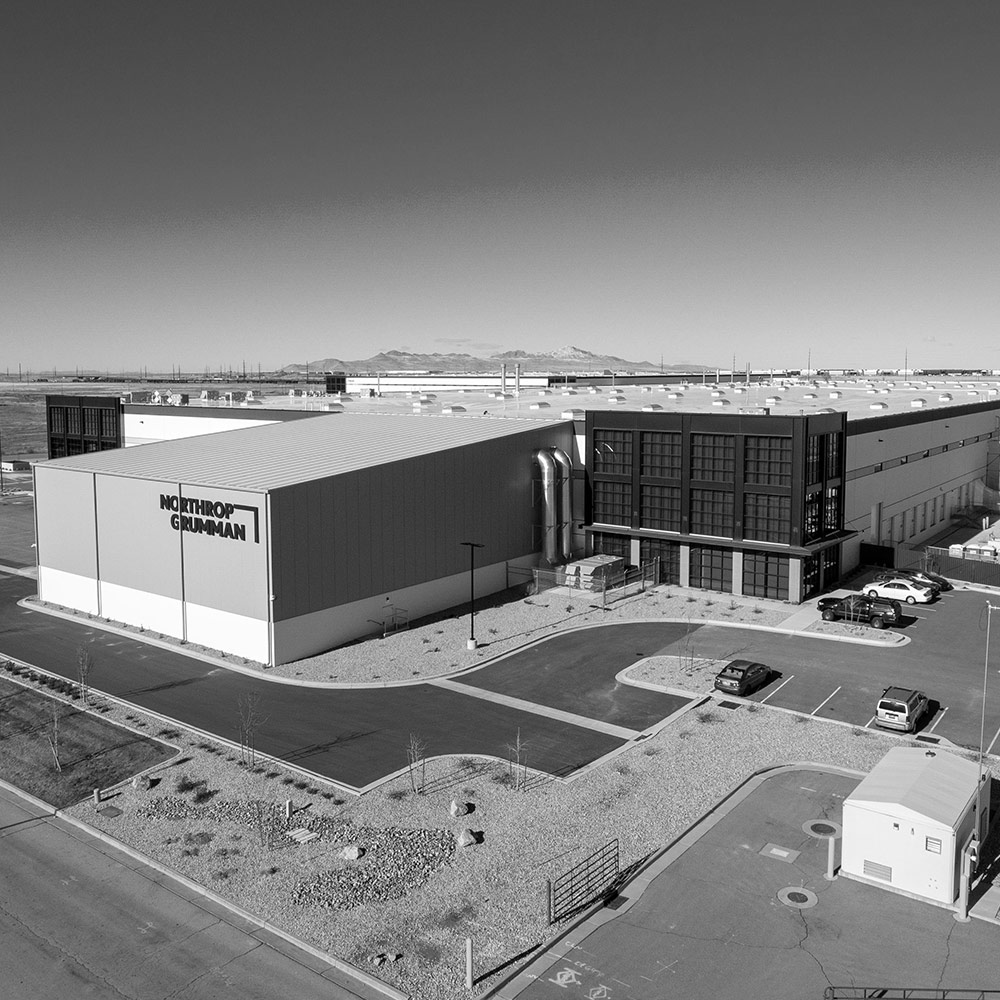 building with Northrop Grumman logo