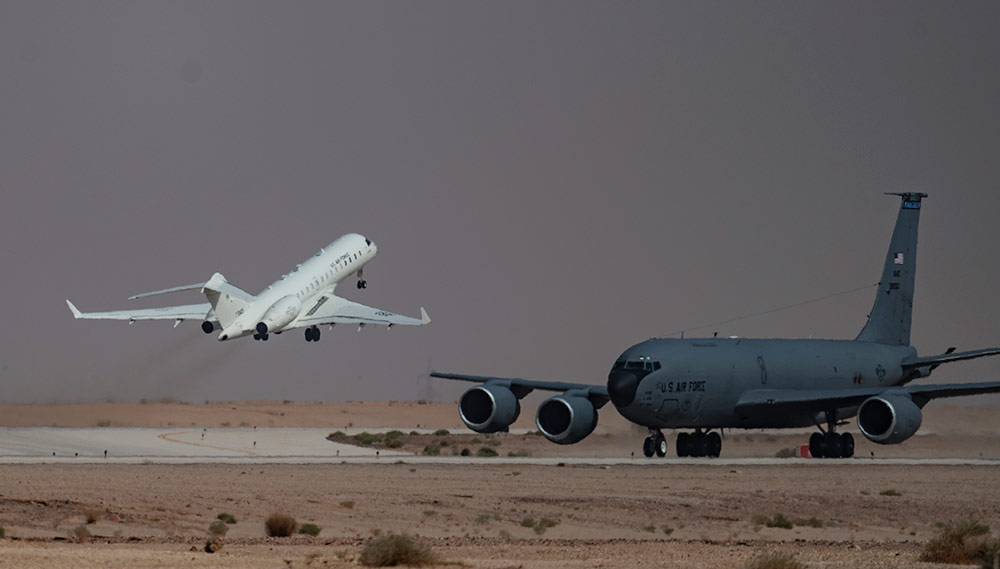 How a Small Fleet of E-11A Business Jets Allow USAF to Communicate Across the Middle East How a Small Fleet of E-11A Business Jets Allow USAF to Communicate Across the Middle East (Air & Space Forces Magazine)