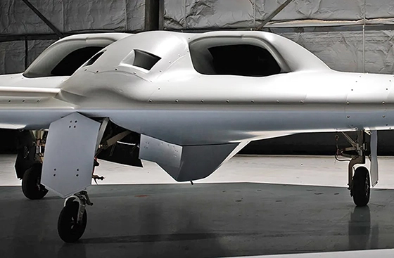 Our best look yet at the XRQ-73 hybrid-electric stealthy flying wing drone