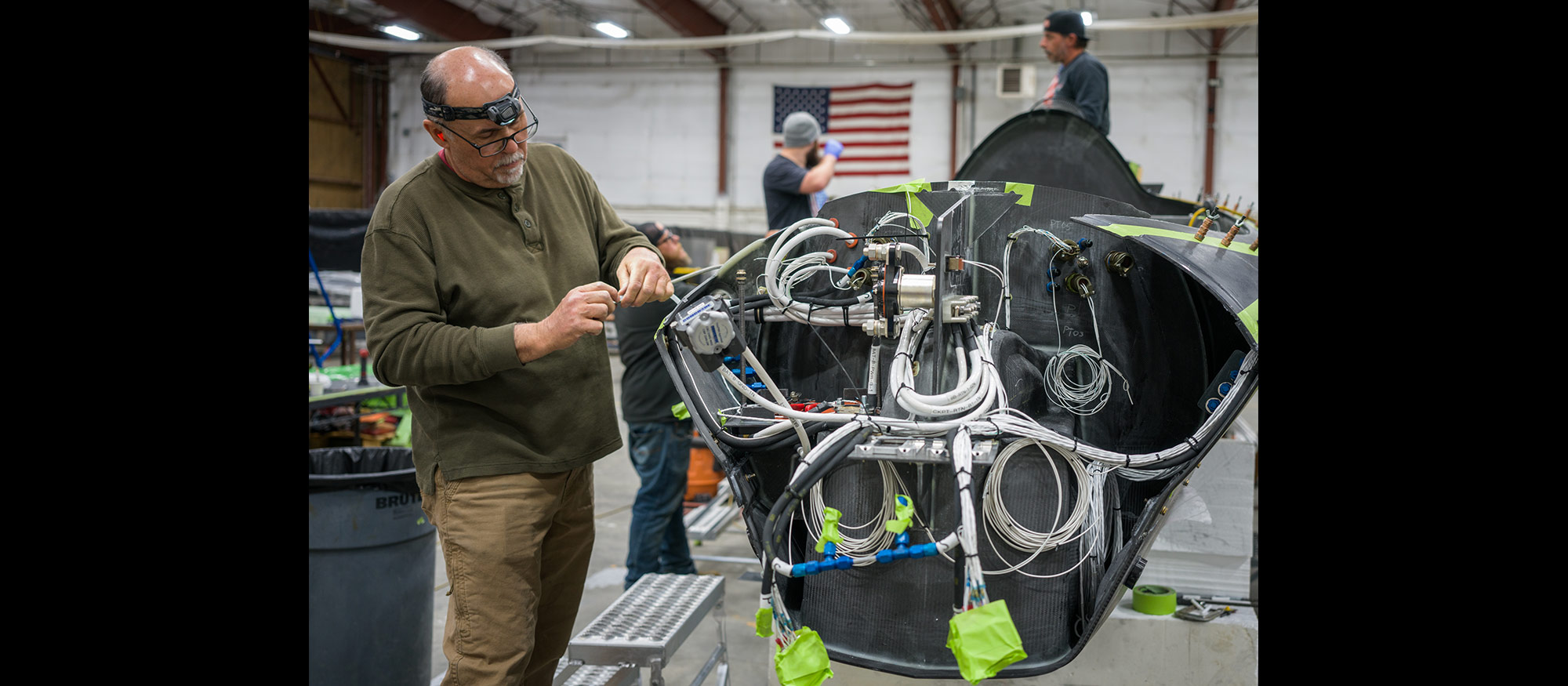 man working on aircraft