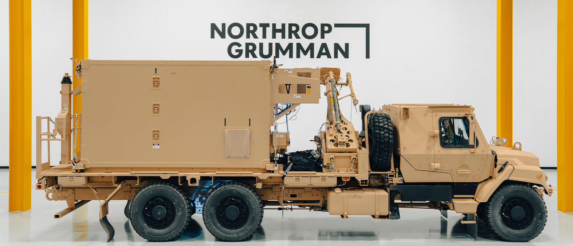 IBCS on display with Northrop Grumman logo in the background in black