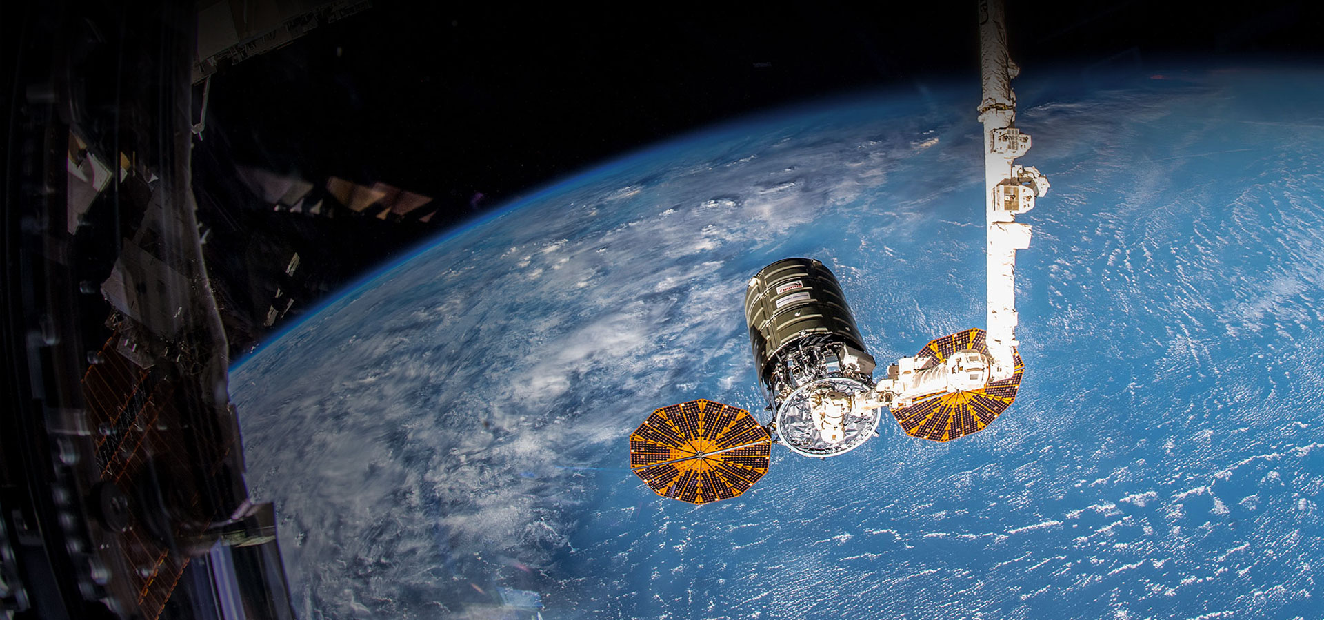 Cygnus Spacecraft above Earth