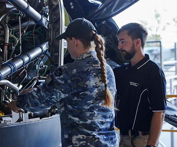 NGA employees work hand in hand with RAAF technicians every day Commitment