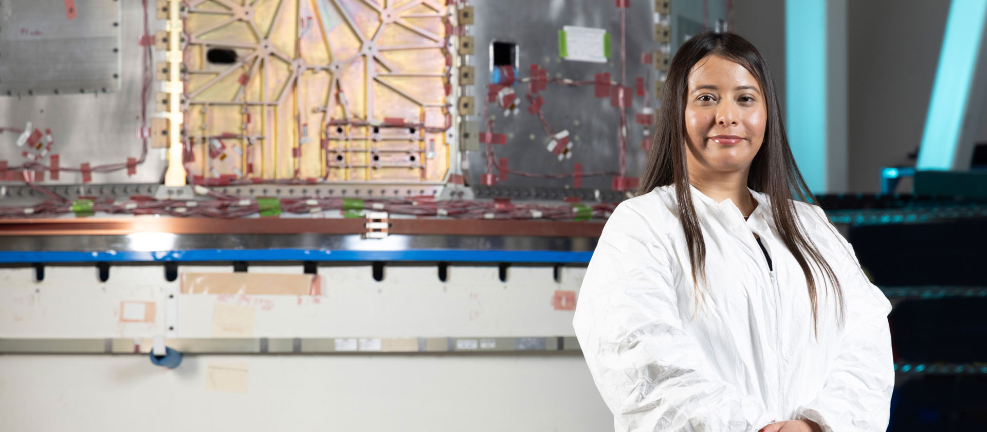 Engineer in front of equipment