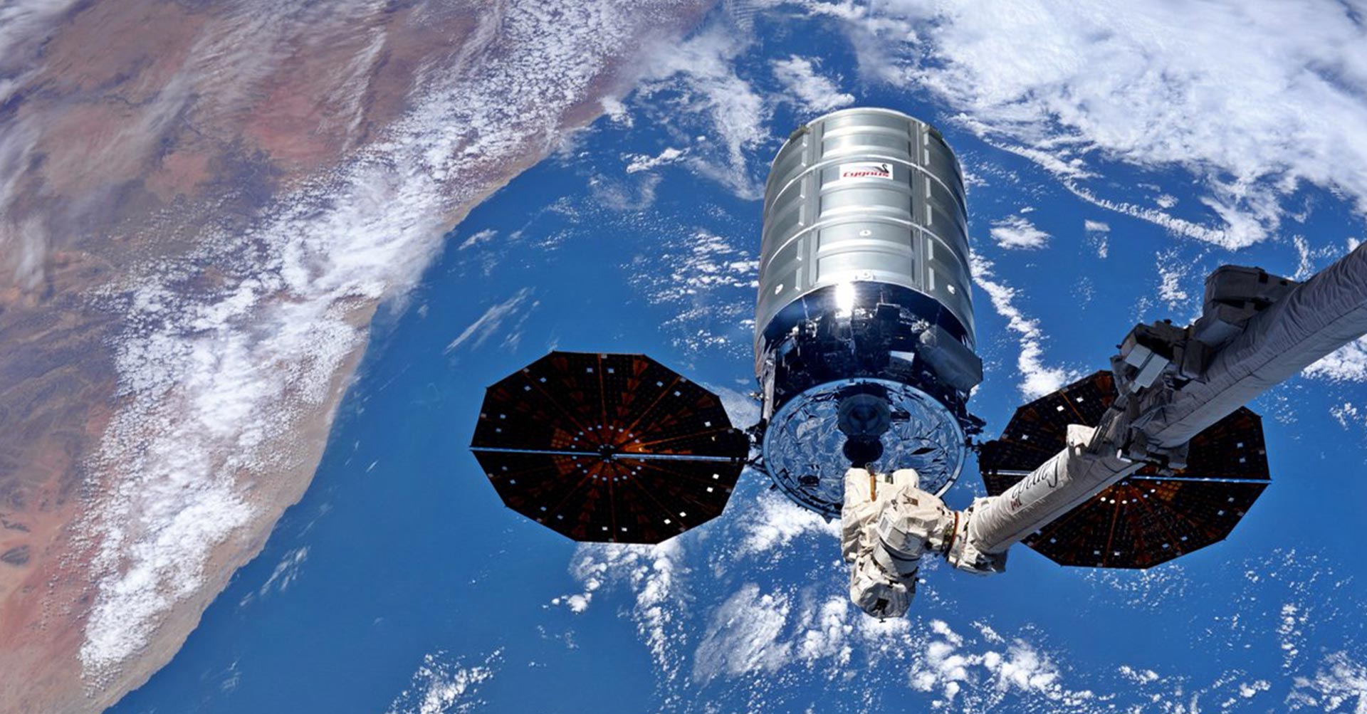 Cygnus in orbit with the International Space Station (ISS) Northrop Grumman’s Cygnus Spacecraft Successfully Completes Rendezvous and Berthing with International Space Station