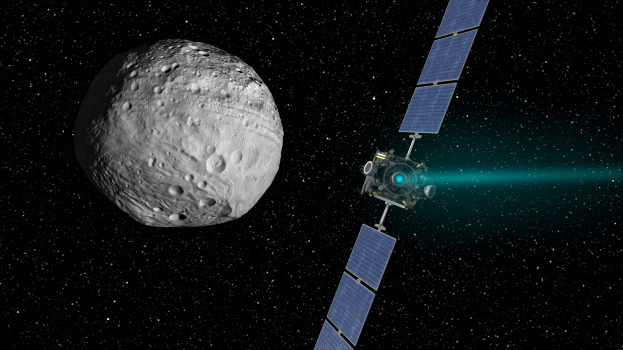 Dawn-at-Vesta-ion-beam DAWN Spacecraft: Uncovering the Relics of the Early Solar System