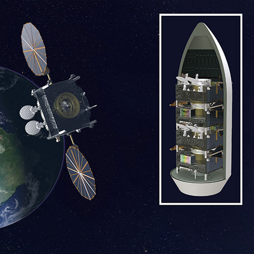 Eagle-3-Bandit Eagle-3B — Smaller payloads for critical missions and minimum height bus, stackable up to four per launch.