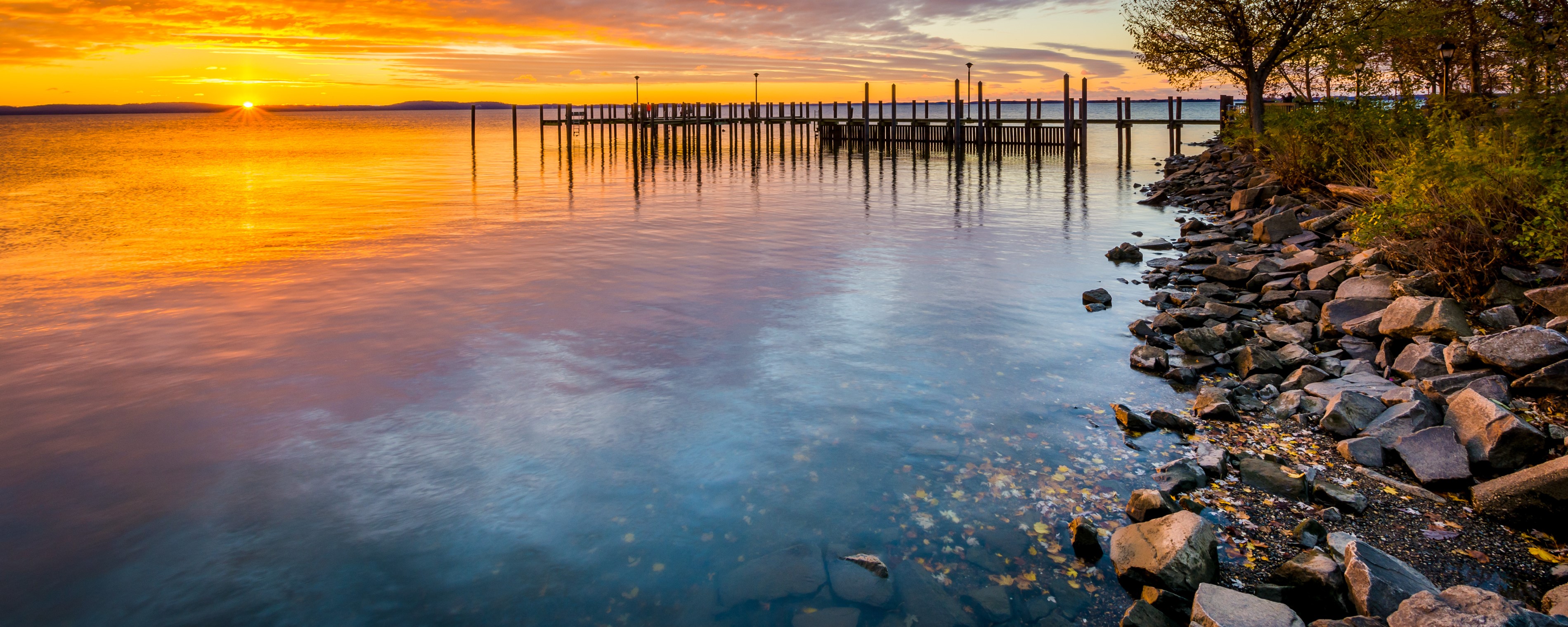 Chesapeake Bay Oyster Monitoring Grand Challenge Sun setting over the Chesapeake Bay